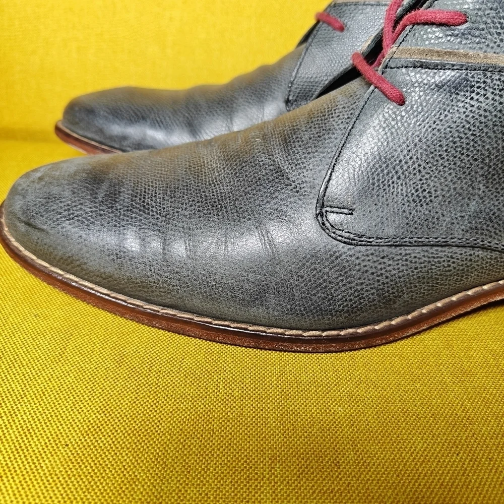 Cole Haan Colton Gray Leather Chukka Desert Retro Casual Boots Men's Shoe Sz 11M